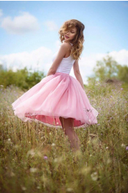 Tylová TUTU sukně ružová – detail modelu