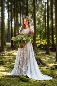 Svatební šaty Lyra – přední pohled