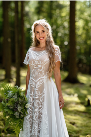 celokrajkové svatební šaty