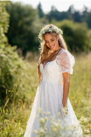 lehounkové krajkové vílí šaty