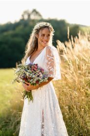 Svatební šaty Veira – zadní pohled