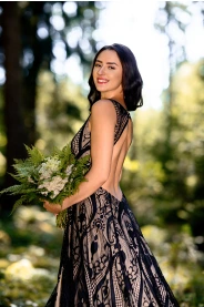 Svatební šaty Noir Aliya – detail modelu