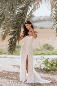 Svatební šaty UKONČENÉ, LUNA, vel. 32 – silueta modelu