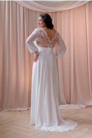 Svatební šaty pro plnoštíhlé Alma Plus – zadní pohled