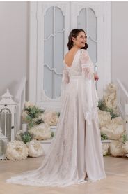 Svatební šaty pro plnoštíhlé Aluna Plus – elegantní detail
