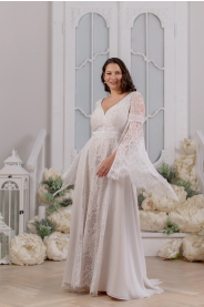 bohémské svatební šaty plus size