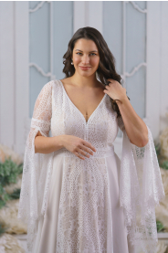 bohémské svatební šaty plus size