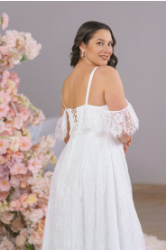 lehké letní plus size svatební šaty