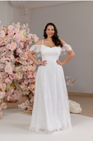 lehké letní plus size svatební šaty