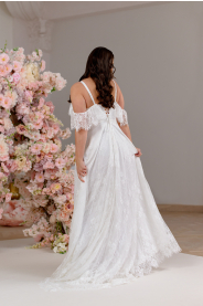 lehké letní plus size svatební šaty