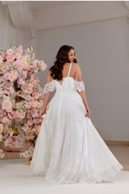 lehké letní plus size svatební šaty