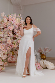 lehké letní plus size svatební šaty