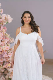 lehké letní plus size svatební šaty