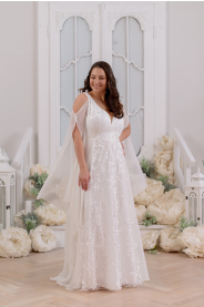 vílí bohémské svatební šaty plus size