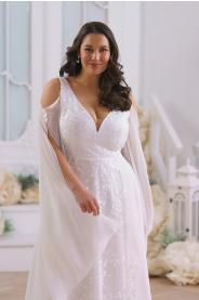 vílí bohémské svatební šaty plus size