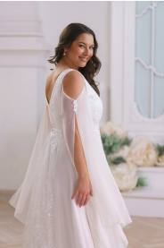 vílí bohémské svatební šaty plus size