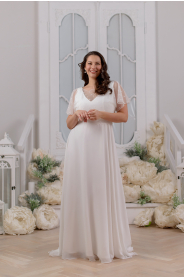 elegantní splývavé plus size šaty