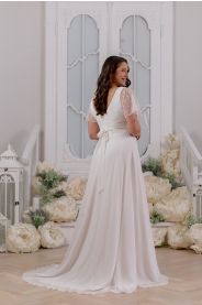 Svatební šaty pro plnoštíhlé Vespera Lace Plus – detail materiálu