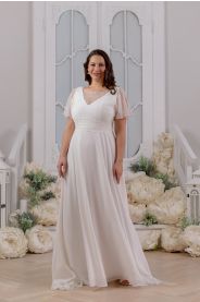 Svatební šaty pro plnoštíhlé Vespera Lace Plus – zadní pohled