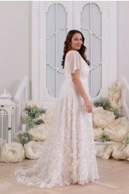 Svatební šaty pro plnoštíhlé Florance Plus – zadní pohled