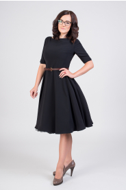 ADELE retro šaty - černa, tmavě modra, královsky modrá – detail modelu