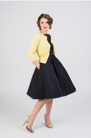 ADELE retro šaty s krajkovými rukávy – přední pohled