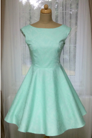 Mint zelené retro šaty SUSAN (Barva Barva jako na obrázku, Velikost Zakázkové šití + 500Kč)
