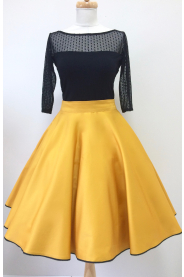 Kolová sukně hořčicová - více barev MiaBella