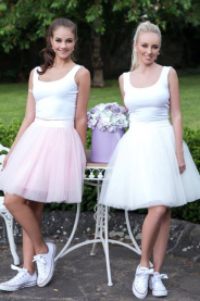 Dvojité tílko / body s kulatým výstřihem - více barev – přední pohled