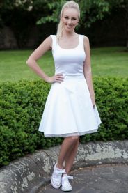 Oboustranná tutu sukně bílá – detail modelu