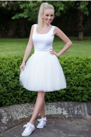 Oboustranná tutu sukně bílá MiaBella