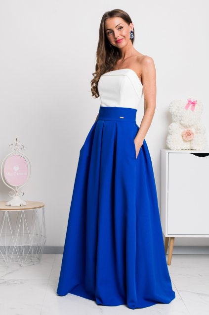 Modrá dlhá sukňa (Velikost 4XL)
