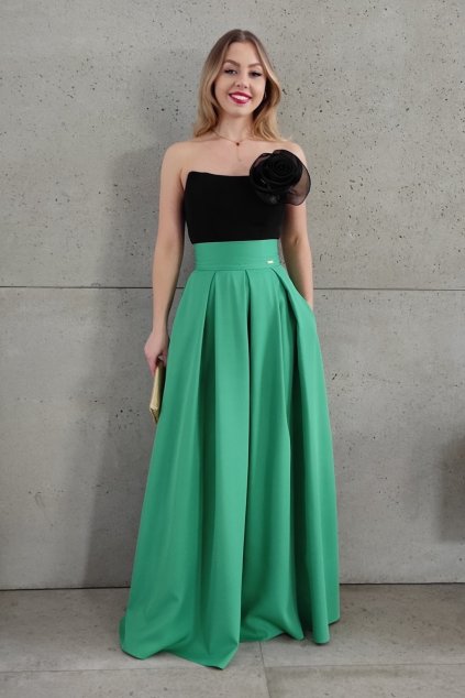 Zelená dlhá sukňa (Velikost 4XL)