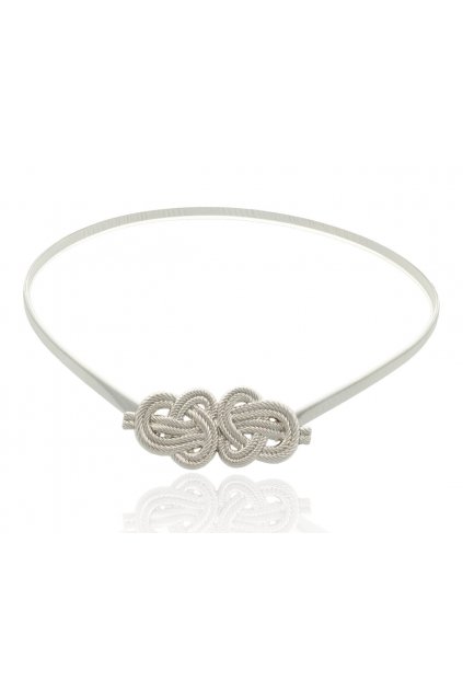 18273 strieborny kovovy opasok