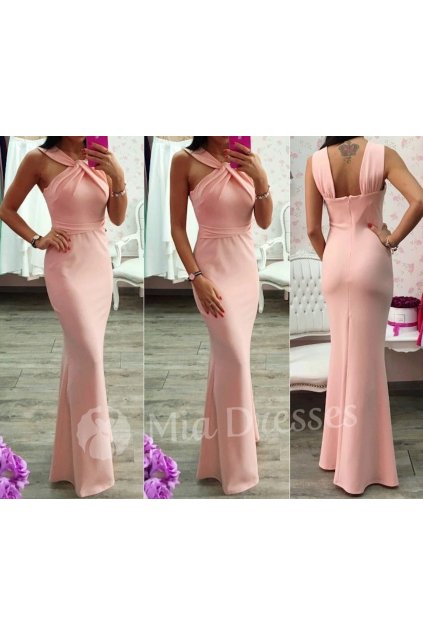 Poškodený tovar - Púdrové spoločenské šaty (Velikost M)