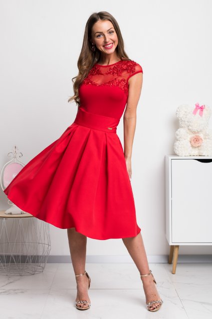 Červená áčková krátka sukňa (Velikost 4XL)
