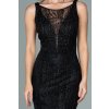 Čierne priliehavé šaty s flitrami (Velikost M)