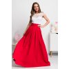 Červená dlhá sukňa (Velikost 4XL)