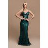 17088 zelene priliehave saty s flitrami