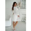 Biele krátke šifónové šaty (Velikost L)