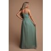 Zelené spoločenské šaty na ramienka (Velikost L)