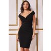 Čierne krátke priliehavé šaty (Velikost L)