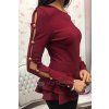 Bordový peplum top (Velikost L)