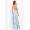 Svetlomodré dlhé šaty na viazanie (Velikost M)