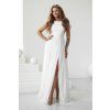 24402 biele tylove trblietave saty