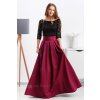 Poškodený tovar - Bordová dlhá sukňa (Velikost L)
