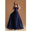 Tmavomodré spoločenské šaty (Velikost L)