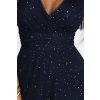 Tmavomodré tylové šaty s trblietkami (Velikost UNI)