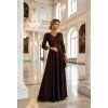 26901 6 hnede spolocenske saty s cipkou