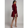 Bordové krátké flitrované šaty (Velikost UNI)